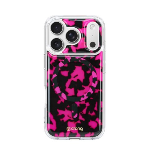 Crong Deluxe MAG Cover - Etui iPhone 17 Pro MagSafe (Pink Tortoise)