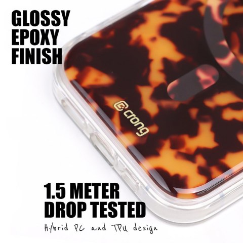 Crong Deluxe MAG Cover - Etui iPhone 17 Pro MagSafe (Tortoise)