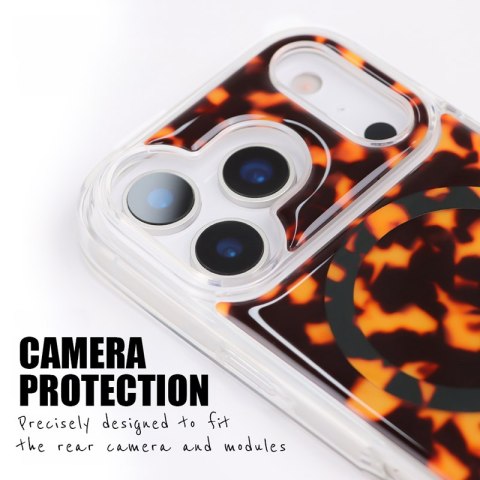 Crong Deluxe MAG Cover - Etui iPhone 17 Pro MagSafe (Tortoise)