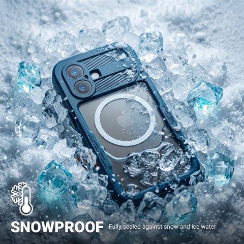 Crong Seal Cover - Wodoodporne etui IP68 do iPhone 16 Pro (morski)