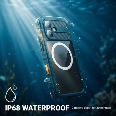 Crong Seal Cover - Wodoodporne etui IP68 do iPhone 17 (morski)