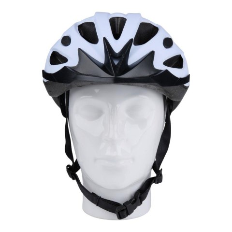 Dunlop - Kask rowerowy MTB regulowany rozmiar L 58-61 cm (Biało-Czarny)