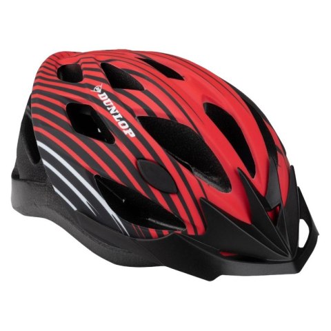 Dunlop - Kask rowerowy MTB regulowany rozmiar M 55-58 cm (Czerwono-Czarny)