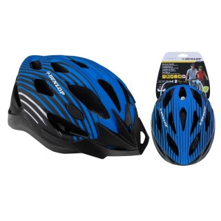 Dunlop - Kask rowerowy MTB regulowany rozmiar M 55-58 cm (Niebiesko-Czarny)