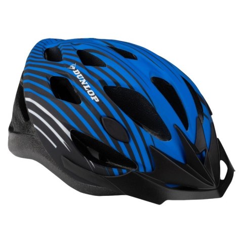 Dunlop - Kask rowerowy MTB regulowany rozmiar M 55-58 cm (Niebiesko-Czarny)