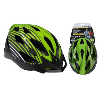 Dunlop - Kask rowerowy MTB regulowany rozmiar M 55-58 cm (Zielono-Czarny)