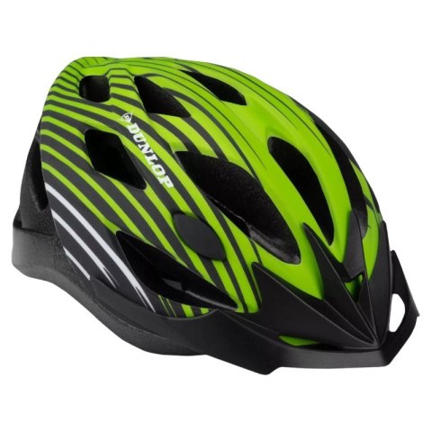 Dunlop - Kask rowerowy MTB regulowany rozmiar M 55-58 cm (Zielono-Czarny)