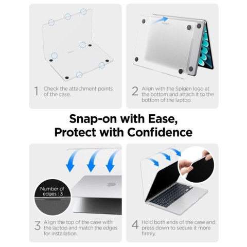 Spigen AirSkin - Obudowa MacBook Air 13,6" (M5/M4/M3/M2/2026-2022) (Frost Black)