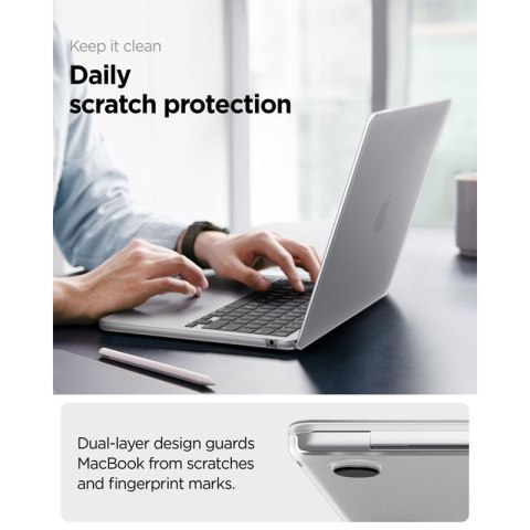 Spigen AirSkin - Obudowa MacBook Air 13,6" (M5/M4/M3/M2/2026-2022) (Frost Clear)