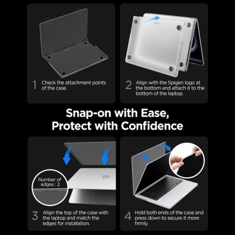 Spigen AirSkin - Obudowa MacBook Pro 16" (M5/M4/M3/M2/M1/2026-2021) (Frost Black)