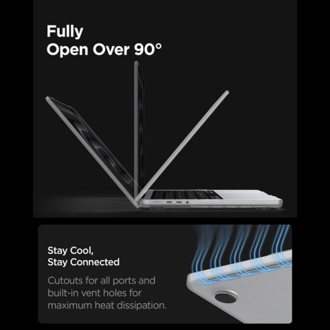 Spigen AirSkin - Obudowa MacBook Pro 16" (M5/M4/M3/M2/M1/2026-2021) (Frost Clear)