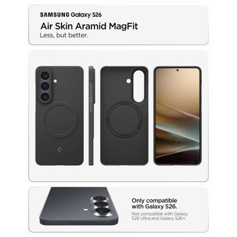 Spigen Airskin Aramid - Etui do Samsung Galaxy S26 (Czarny)
