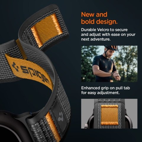 Spigen Athlex Air 2 - Pasek do Apple Watch 44/45/46/49 mm (Active Black / Orange)