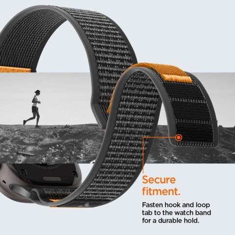 Spigen Athlex Air 2 - Pasek do Apple Watch 44/45/46/49 mm (Active Black / Orange)