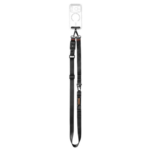 Spigen DA30M Lanyard Strap Crossbody - Uniwersalny pasek / smycz do telefonu (Czarny)