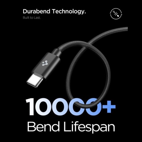 Spigen EE451EU Essential GaN Pro - Ładowarka sieciowa USB-C PD PPS 45W + kabel USB-C 1m (Czarny)