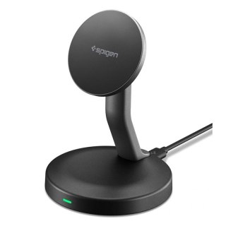 Spigen EF151MS Essential - Ładowarka indukcyjna MagSafe 15W (Czarny)