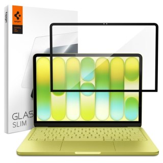 Spigen Glas.tR Slim FC - Szkło hartowane do MacBook Neo (Czarna ramka)