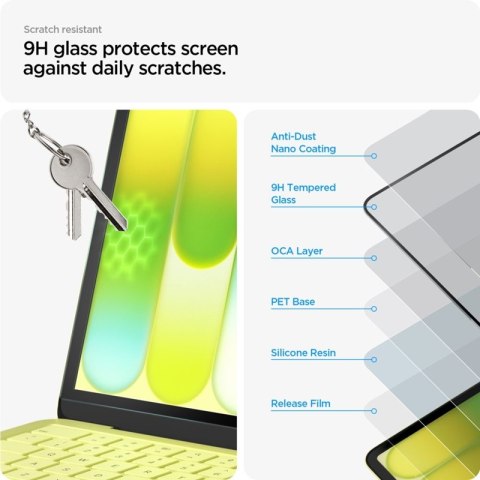 Spigen Glas.tR Slim FC - Szkło hartowane do MacBook Neo (Czarna ramka)