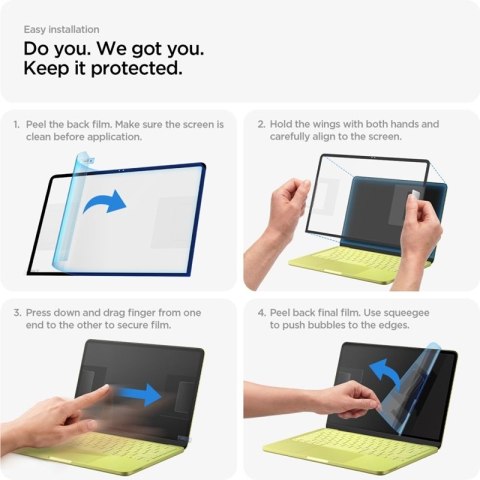 Spigen Glas.tR Slim FC - Szkło hartowane do MacBook Neo (Czarna ramka)