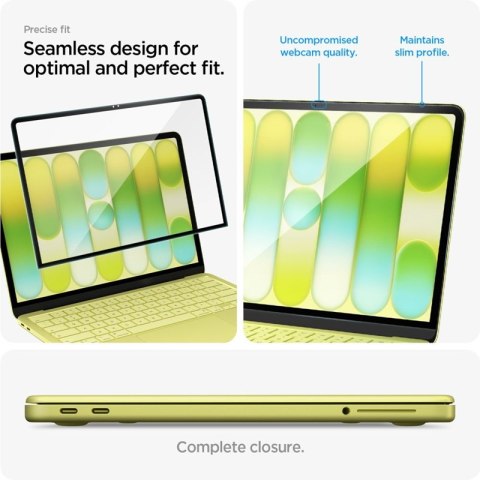 Spigen Glas.tR Slim FC - Szkło hartowane do MacBook Neo (Czarna ramka)