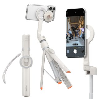 Spigen S582W MagSafe Bluetooth Selfie Stick Tripod - Statyw na smartfon / uchwyt selfie stick (Dune Beige)