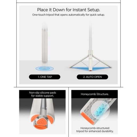 Spigen S582W MagSafe Bluetooth Selfie Stick Tripod - Statyw na smartfon / uchwyt selfie stick (Dune Beige)