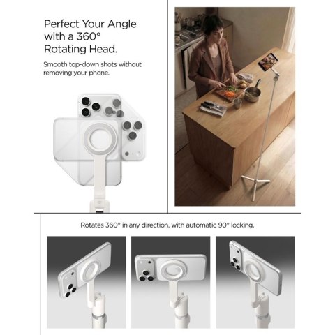 Spigen S582W MagSafe Bluetooth Selfie Stick Tripod - Statyw na smartfon / uchwyt selfie stick (Dune Beige)