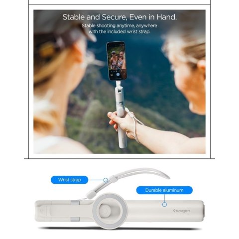 Spigen S582W MagSafe Bluetooth Selfie Stick Tripod - Statyw na smartfon / uchwyt selfie stick (Dune Beige)