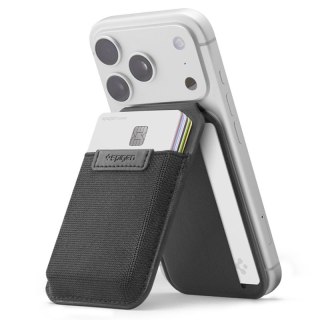 Spigen Slim Fold S314-4 MagSafe - Portfel magnetyczny z funkcją podstawki (Black)