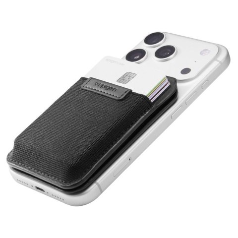 Spigen Slim Fold S314-4 MagSafe - Portfel magnetyczny z funkcją podstawki (Black)
