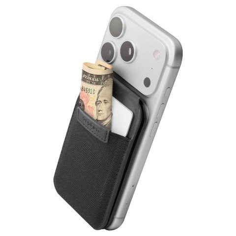 Spigen Slim Fold S314-4 MagSafe - Portfel magnetyczny z funkcją podstawki (Black)