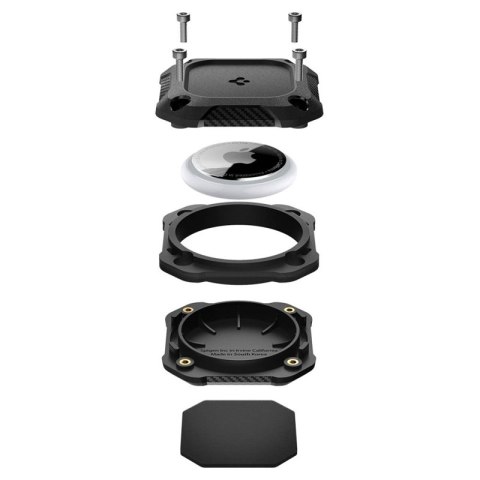 Spigen Tough Armor 4-Pack - Etui do Apple AirTag 1 / 2 (Black) (4 szt)