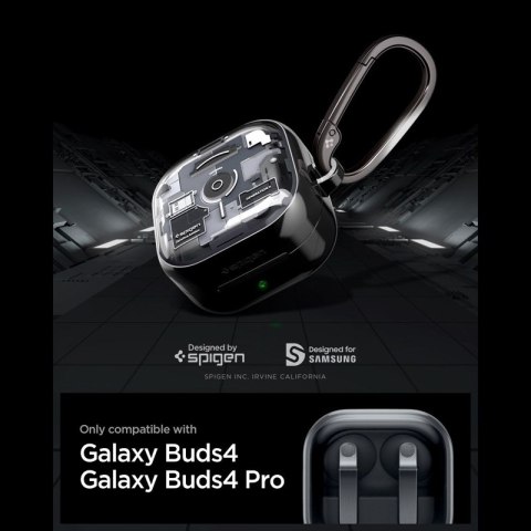 Spigen Ultra Hybrid - Etui do Samsung Galaxy Buds 4 / 4 Pro (Zero One Black)