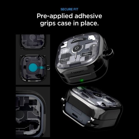 Spigen Ultra Hybrid - Etui do Samsung Galaxy Buds 4 / 4 Pro (Zero One Black)