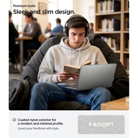 Spigen Urban Fit - Obudowa do MacBook Air 13,6" (M5/M4/M3/M2/2026-2022) (Heather Grey)