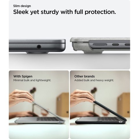 Spigen Urban Fit - Obudowa do MacBook Air 13,6" (M5/M4/M3/M2/2026-2022) (Heather Grey)
