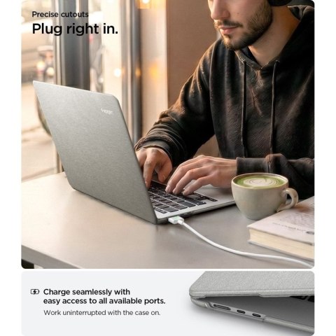 Spigen Urban Fit - Obudowa do MacBook Air 13,6" (M5/M4/M3/M2/2026-2022) (Heather Grey)