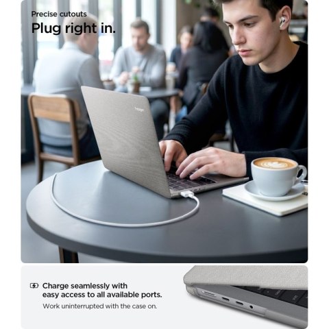 Spigen Urban Fit - Obudowa do MacBook Pro 14" (M5/M4/M3/M2/M1/2026-2021) (Heather Grey)