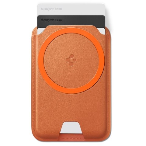 Spigen Valentinus MagFit + MagSafe - Portfel magnetyczny (Metallic Orange)