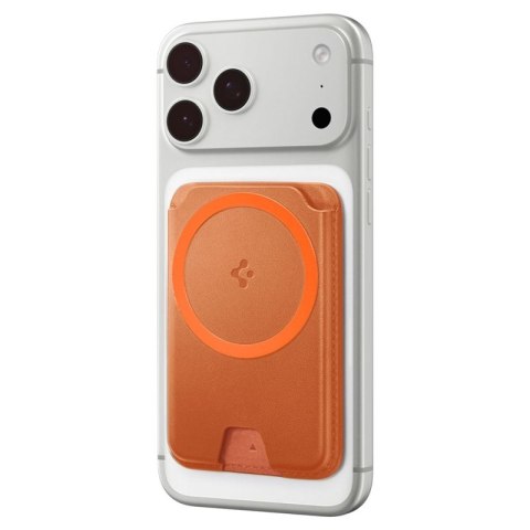 Spigen Valentinus MagFit + MagSafe - Portfel magnetyczny (Metallic Orange)