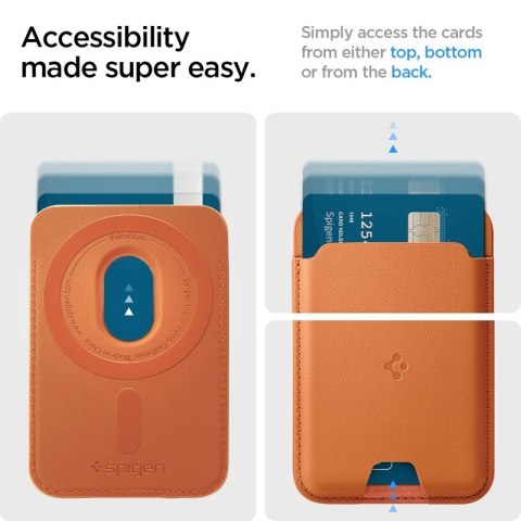 Spigen Valentinus MagSafe - Portfel magnetyczny (Metallic Orange)