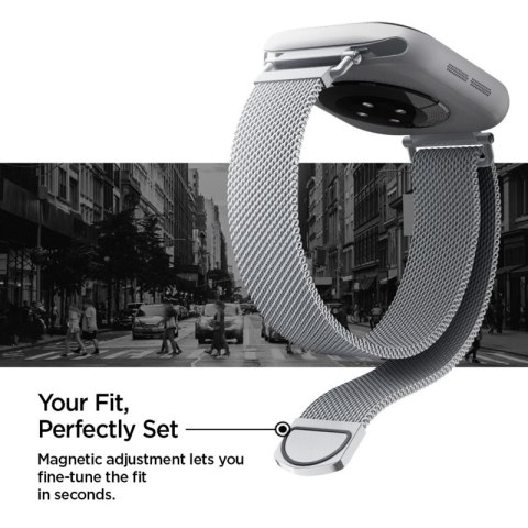 Spigen WBM4 - Pasek ze stali nierdzewnej do Apple Watch 40/41/42 mm (Silver)