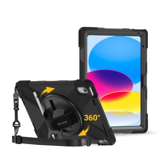 Crong Defender Plus - Pancerne etui iPad 11" A16 (2025) / 10.9" (2022) (czarny)