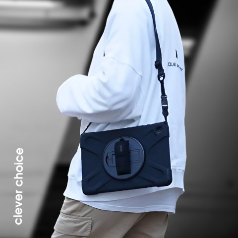 Crong Defender Plus - Pancerne etui iPad 11" A16 (2025) / 10.9" (2022) (czarny)