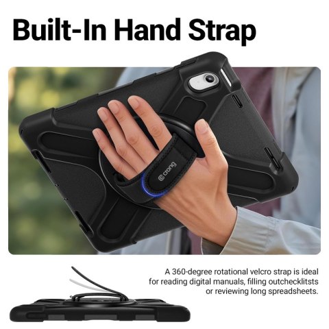 Crong Defender Plus - Pancerne etui iPad 11" A16 (2025) / 10.9" (2022) (czarny)