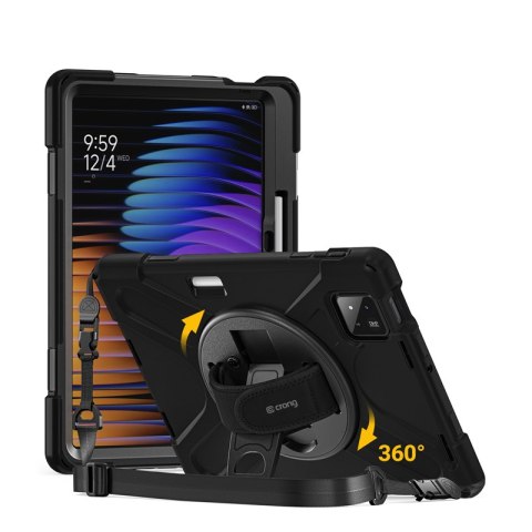 Crong Defender Plus - Pancerne etui Xiaomi Pad 8 / 8 Pro / Pad 7 / 7 Pro 11.2" (czarny)