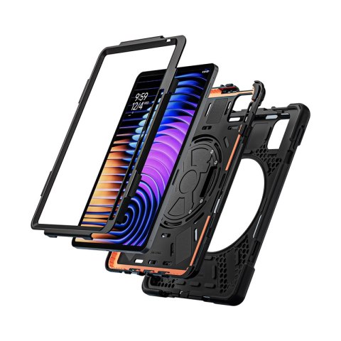 Crong Defender Plus - Pancerne etui Xiaomi Pad 8 / 8 Pro / Pad 7 / 7 Pro 11.2" (czarny)