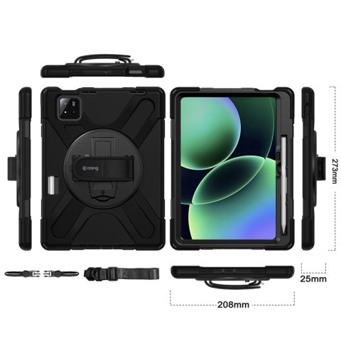 Crong Defender Plus - Pancerne etui Xiaomi Pad 8 / 8 Pro / Pad 7 / 7 Pro 11.2" (czarny)