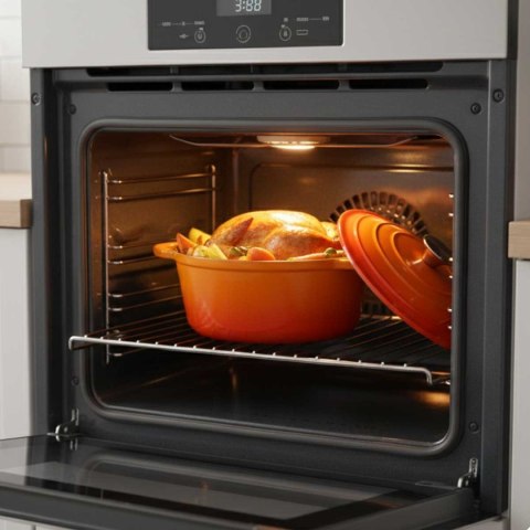 EMALIOWANY GARNEK ŻELIWNY 22cm 3L HAGE ORANGE
